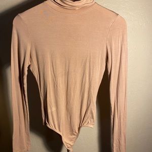 salmon bodysuit turtle neck